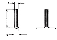 Drawn Arc Flanged No Thread Capacitor Discharge (CD) Studs