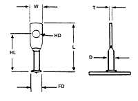 Flanged-Acoustical Hanger (Lagging Stud)