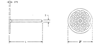 Insulation Anchor (Hanger), Nylon, Perforated Base