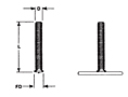 Flanged Capacitor Discharge (CD) Studs - Imperial